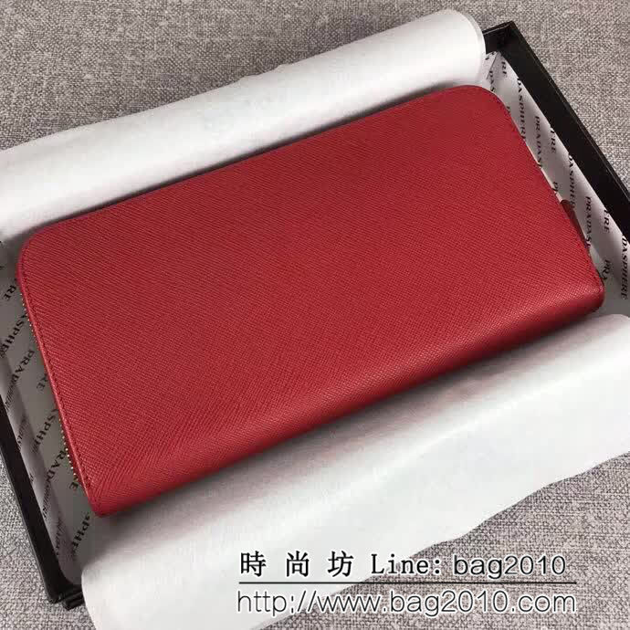 PRADA普拉達 官網同步 簡單時尚 專櫃新款 單拉鏈錢包 1ML506 DD1011